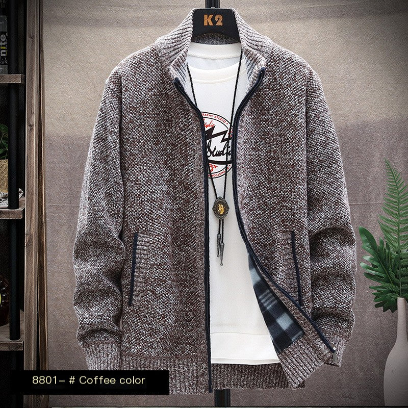 Men's Thick Padded Jumper Cardigan