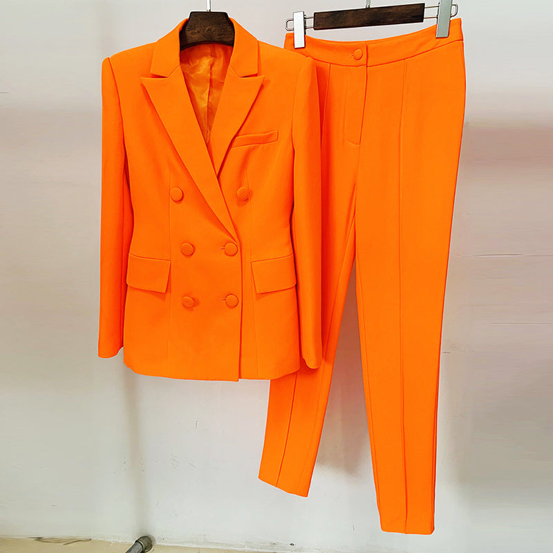 Double-Breasted Suit Set