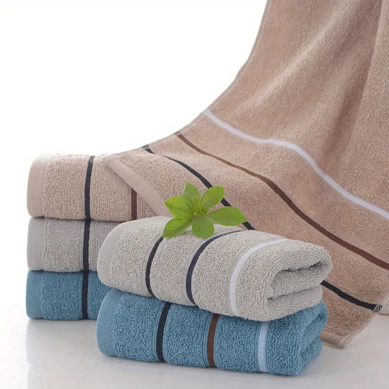 Various Colors Plush Cotton Towel Set - Perfect for both adults and young people for home use or camping，Makes a great gift for