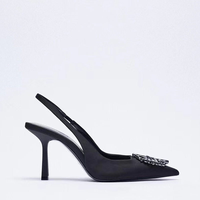 Rhinestone High Heel Sandals