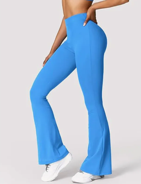 Women High-Waist Bell Bottom Fitness Pants