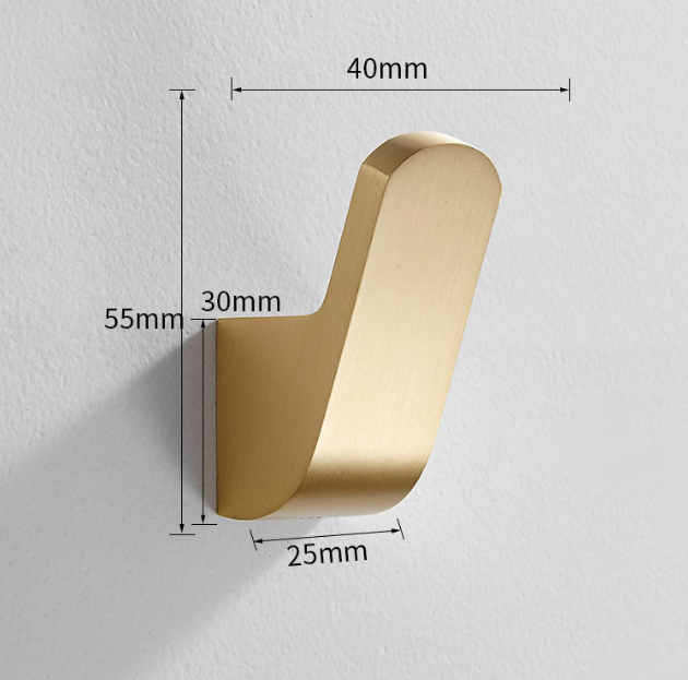 Gardudu Golden Brass Wall Hook for Home Decor (Single)