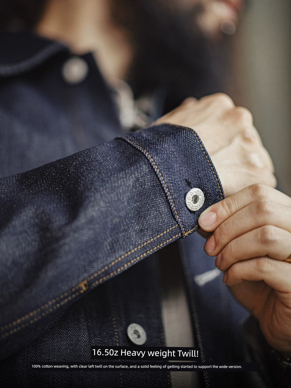 Men Vintage American Denim Jacket