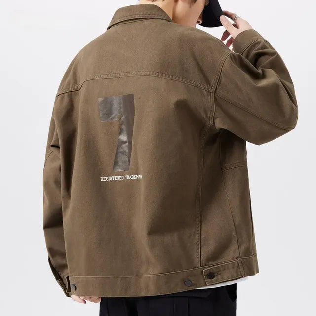 Men Trendy Brown Denim Jacket