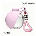 2-in-1 Portable Dog Water Bottle for Small Dogs - Leak-Proof & Compact Dog Travel Water Bottle -Stainless Steel Bottle & Silicon