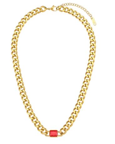 Gold Plated Gemstone Necklace