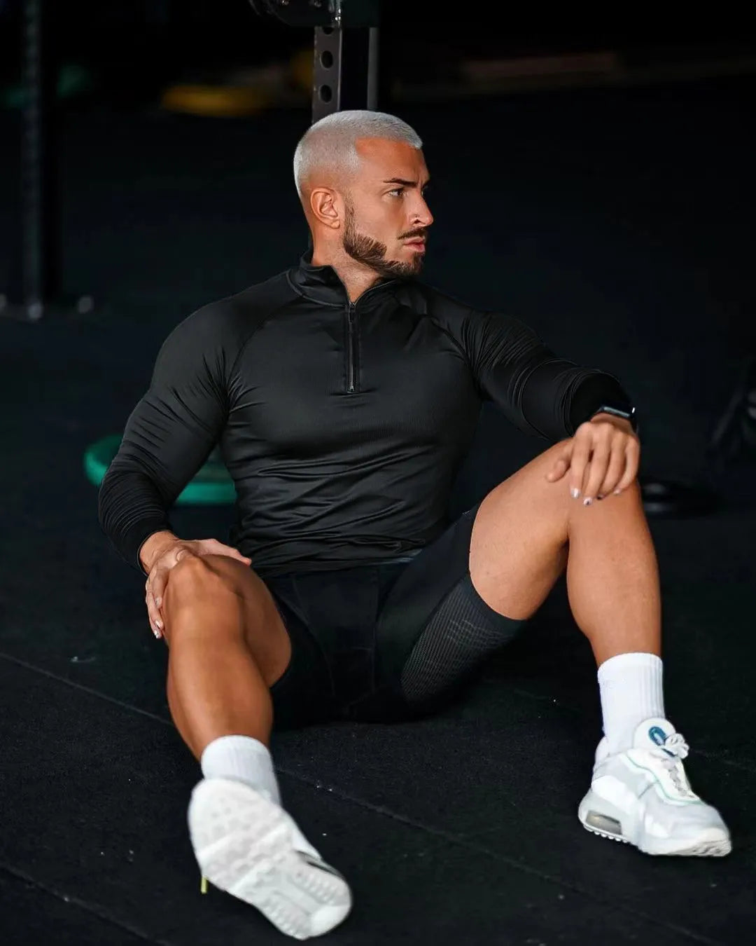 Men Half-Zip Fitness T-Shirt
