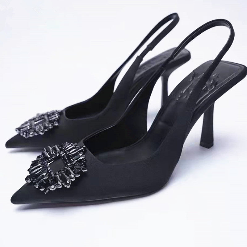 Rhinestone High Heel Sandals