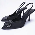 Rhinestone High Heel Sandals