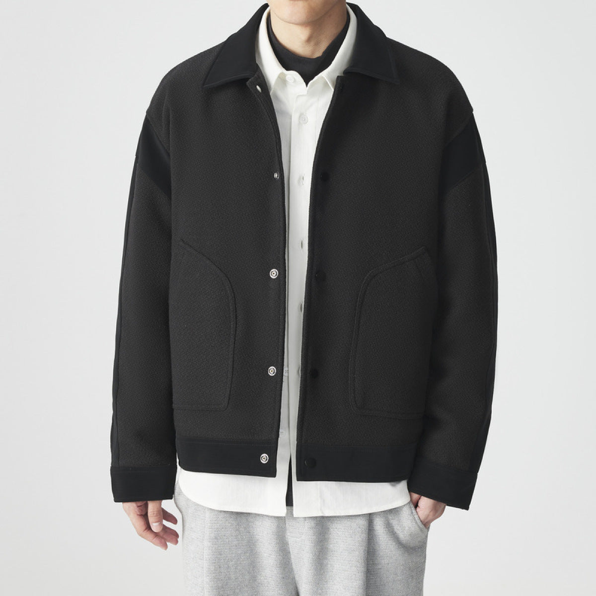 Men Lapel Down Jacket