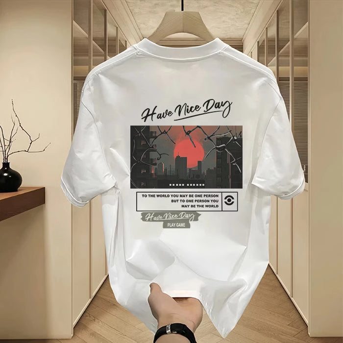 Men Trendy Graphic Cotton T-Shirt