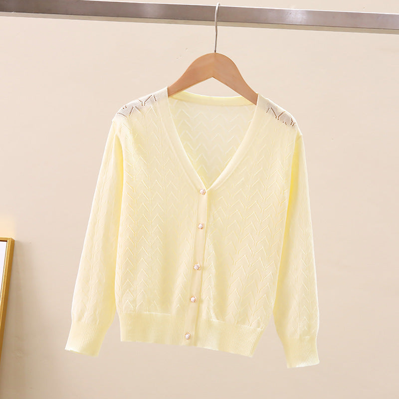 Children's Thin Knitted Cardigan