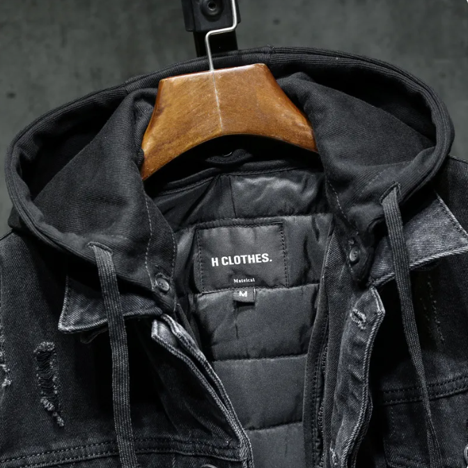 Men Velvet Denim Jacket