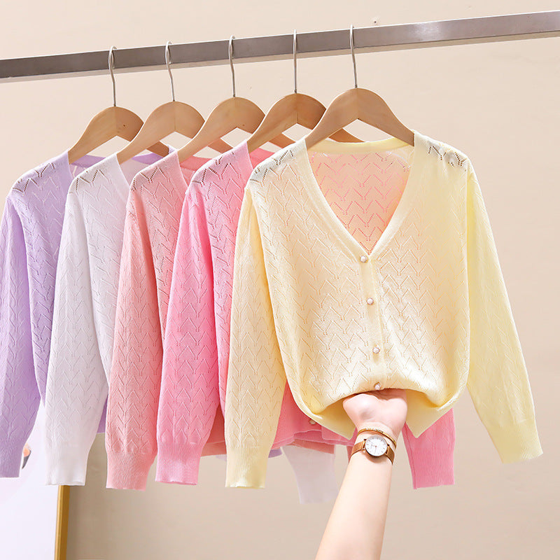 Children's Thin Knitted Cardigan