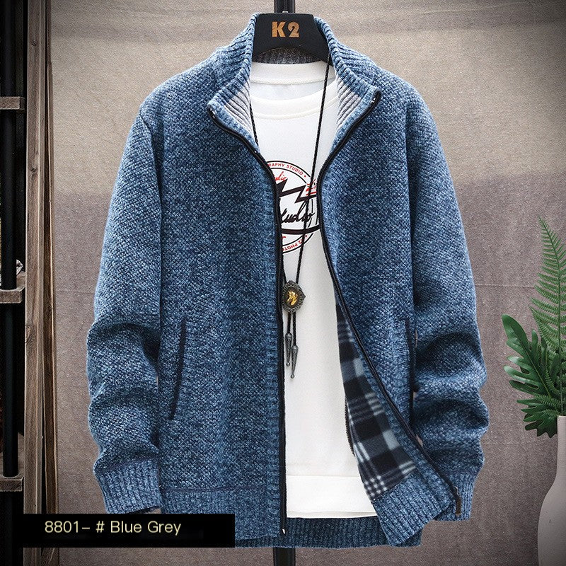 Men's Thick Padded Jumper Cardigan