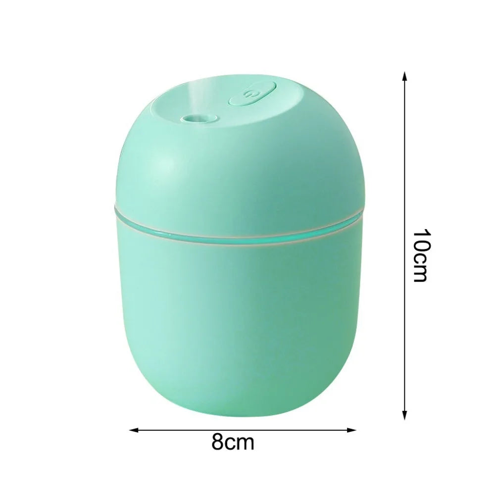 USB Mini Humidifier with LED Light Essential Oil Diffuser Car Air Purifier Aroma Mist Maker 220ML