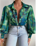 Vintage Floral Print Blouse