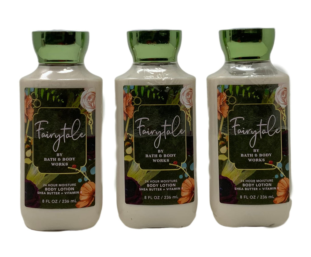 Bath & Body Works FAIRYTALE 24 HR Moisture Body Lotion Lot of 3 - Full SizeGreen Gold