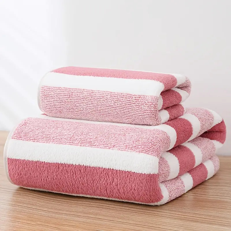 2-PieceStriped Towel Set