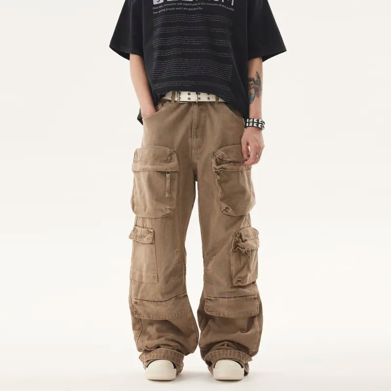 Men Washed Denim Jeans