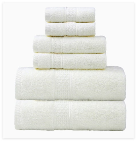 6-Piece Cotton Absorbent Towel Bath Set