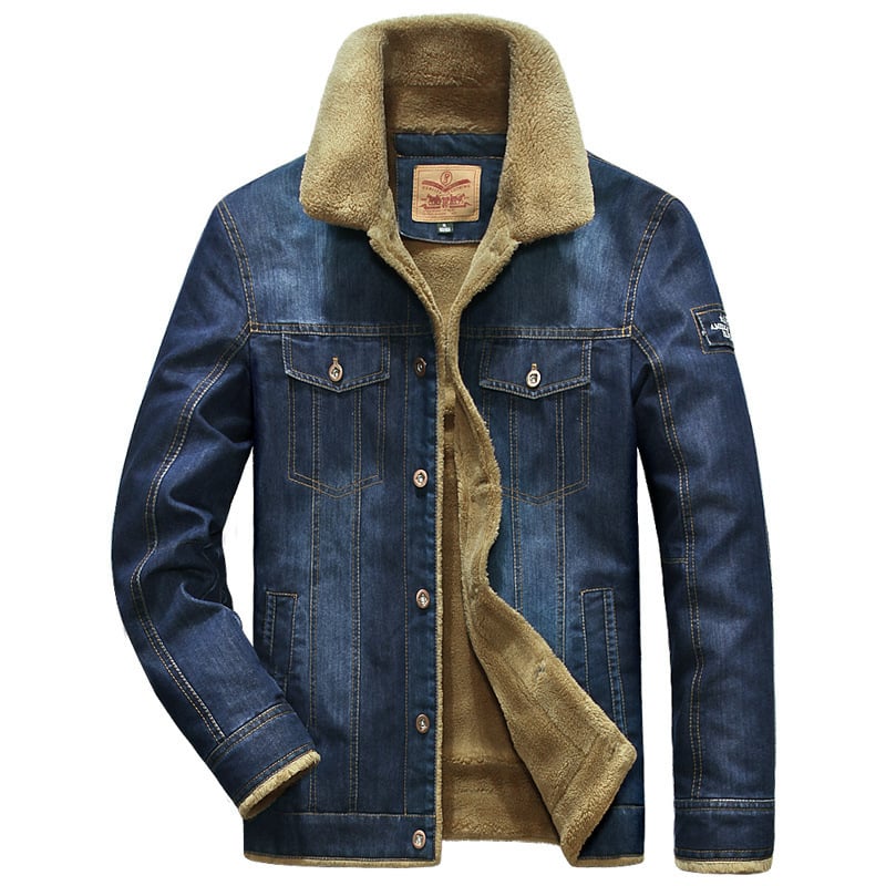 Men Winter Denim Jacket