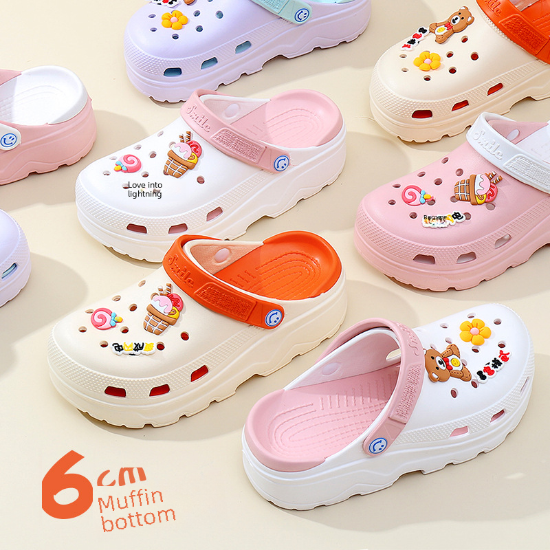 Women's Cute Muffin Cartoon Platform Sandals