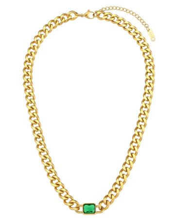 Gold Plated Gemstone Necklace