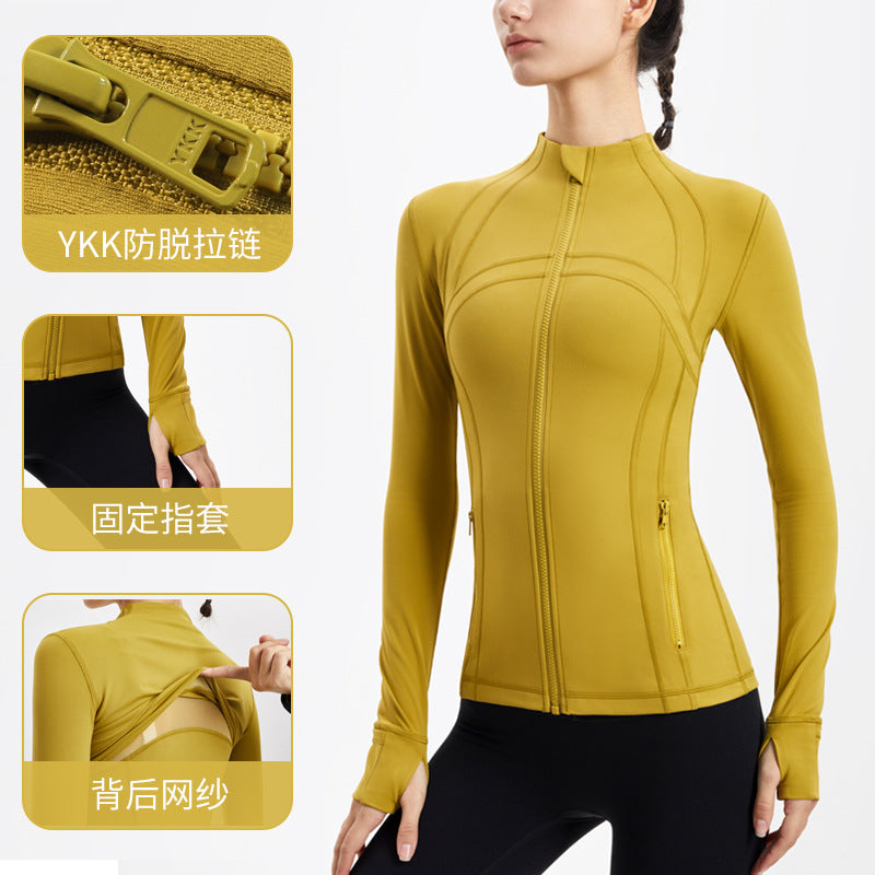 Women's Long Sleeve Zip Top Yoga Jacket