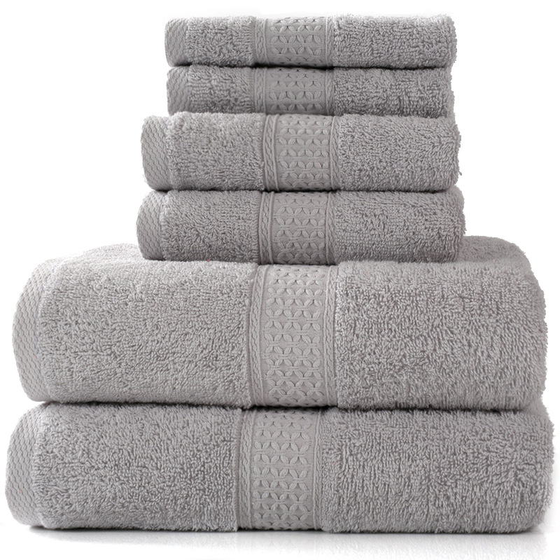 6-Piece Cotton Absorbent Towel Bath Set