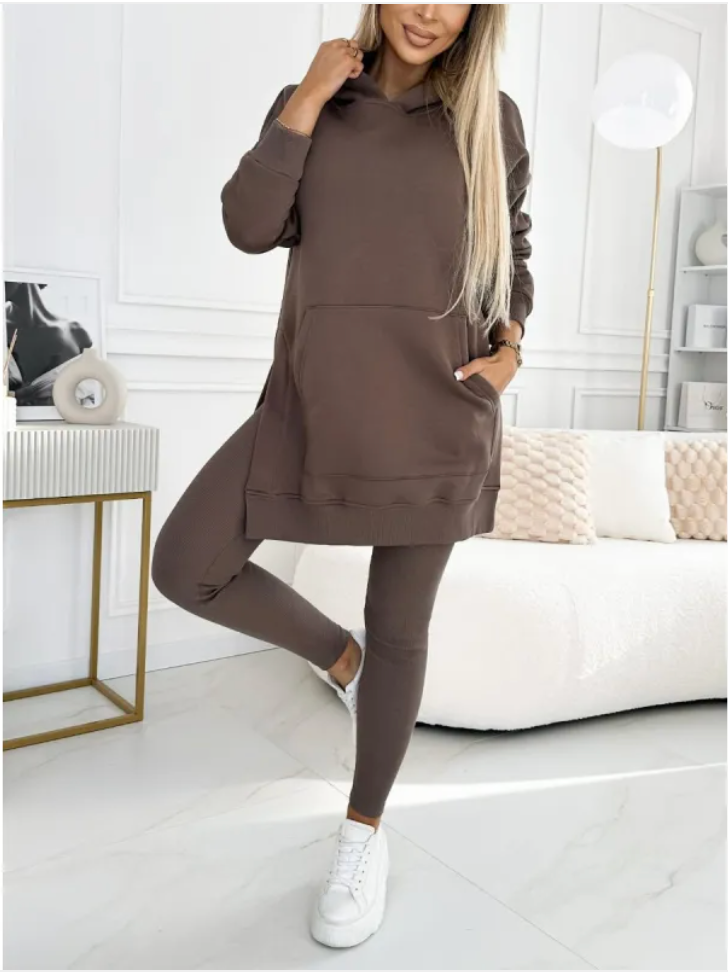 Women Thick Hooded Sweatsuit Set