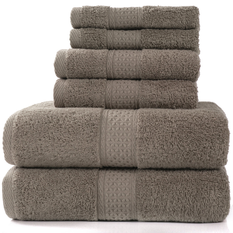 6-Piece Cotton Absorbent Towel Bath Set
