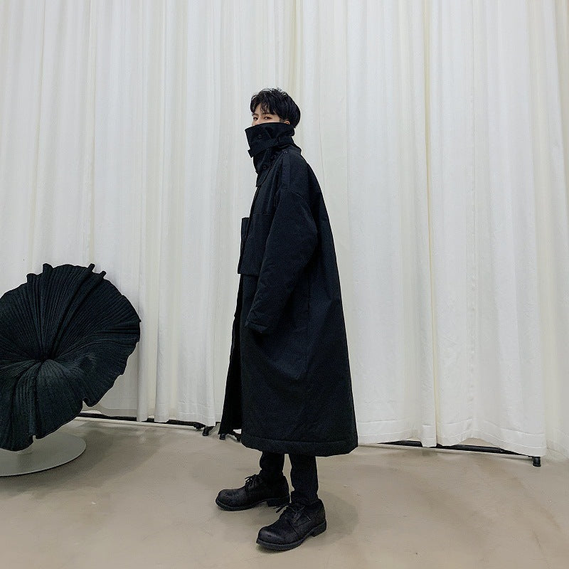 Men Japanese Style Long Cotton Jacket