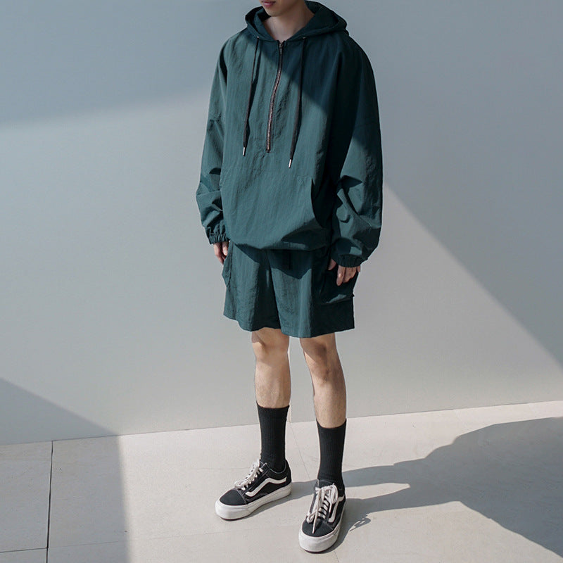 Men's Hooded Shorts Set