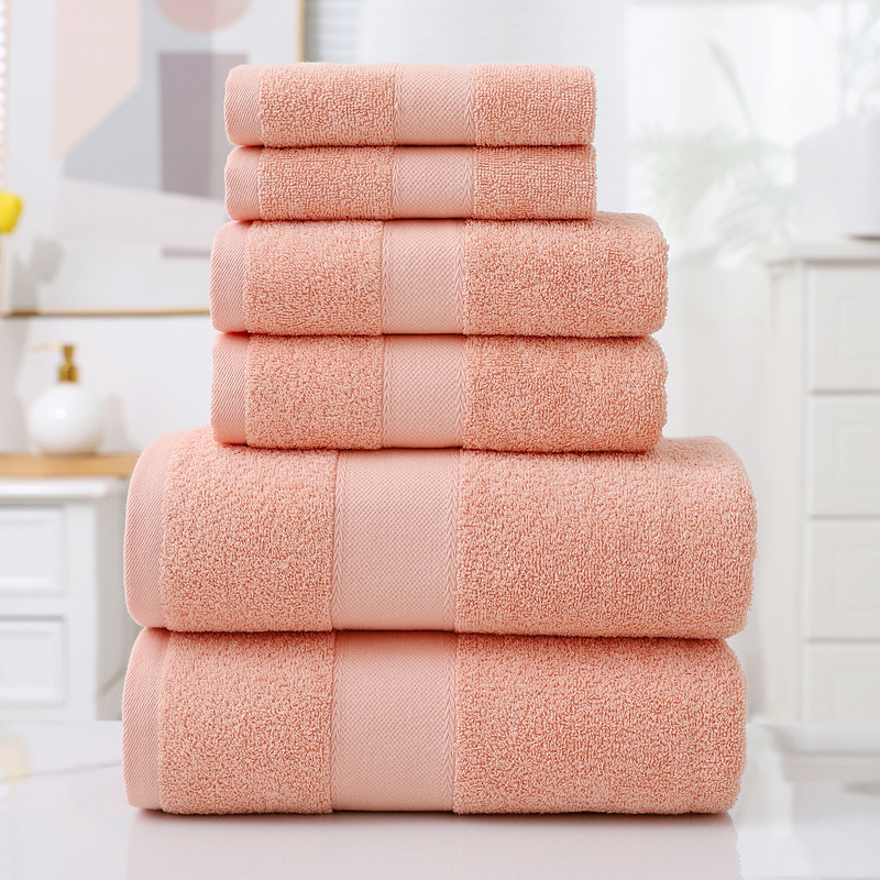 6-Piece Cotton Absorbent Towel Bath Set