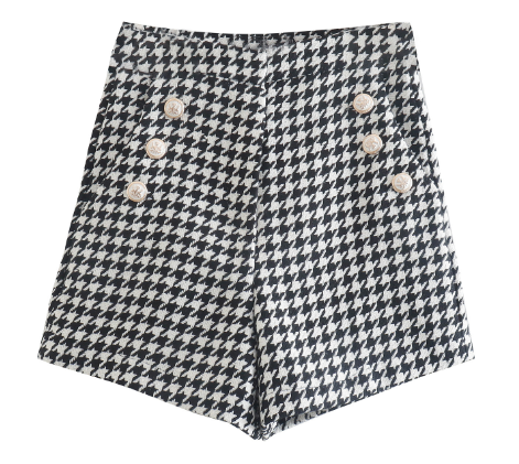 WOLFF Stylish Check Blazer and Shorts