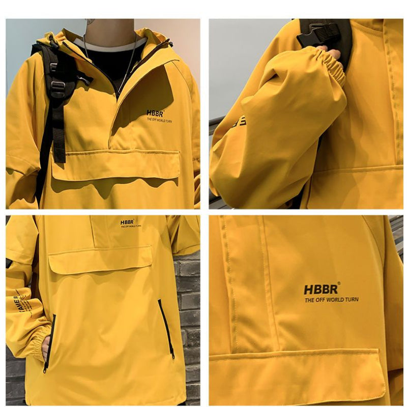 Men's Hooded Windbreaker Jacket
