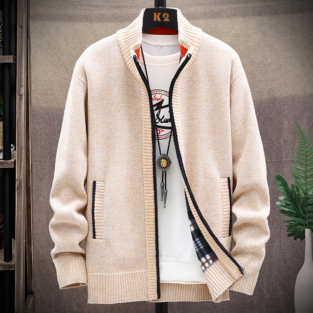 Men's Thick Padded Jumper Cardigan