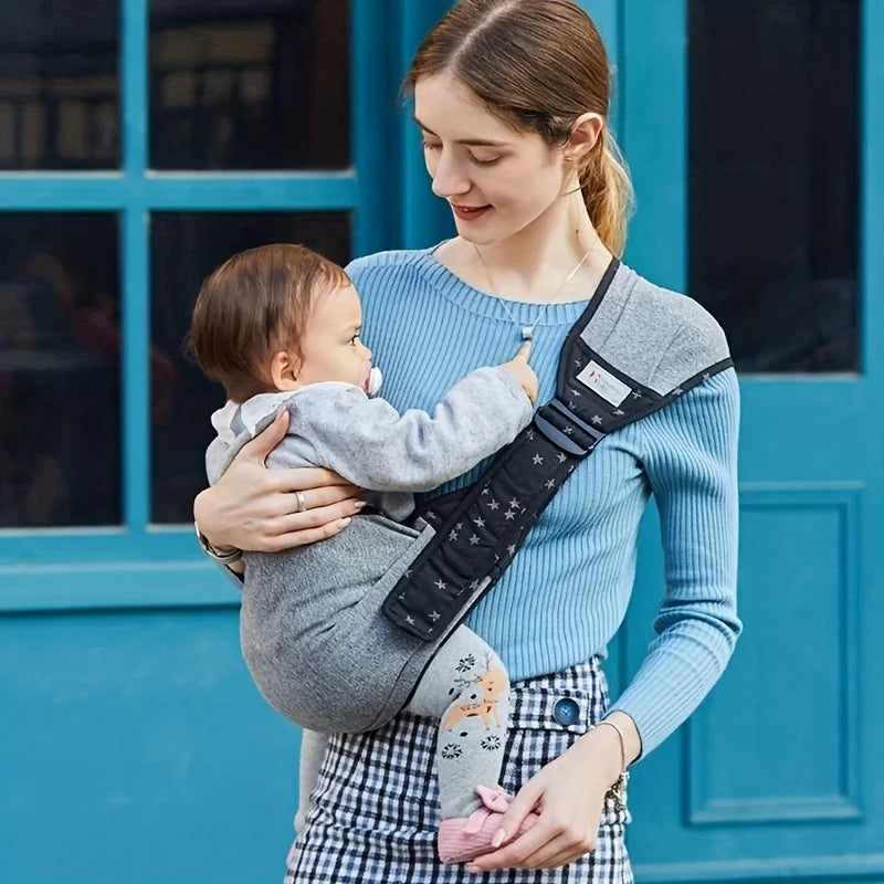 Portable Baby Carrier Backpack One-shoulder Strap Infant Adjustable Cotton Ergonomic Kangaroo Hip Seat Sling for Newborn Toddler