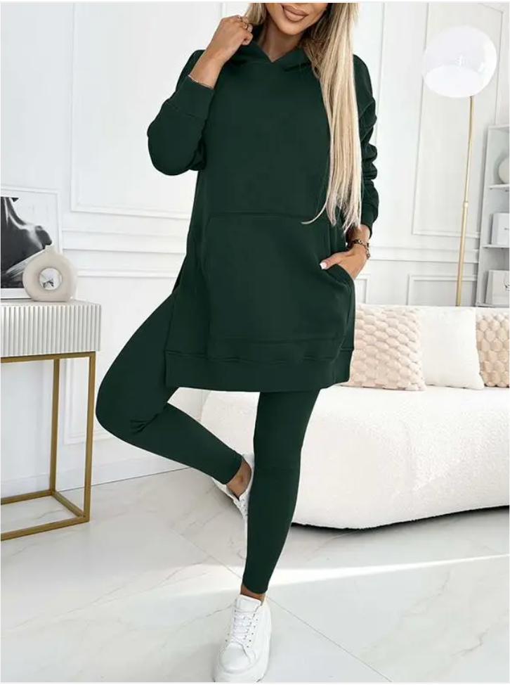 Women Thick Hooded Sweatsuit Set