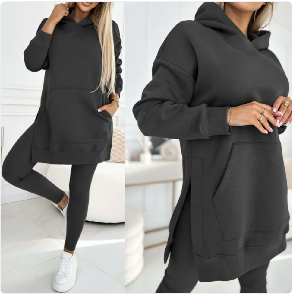 Women Thick Hooded Sweatsuit Set