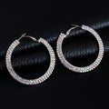 Round Crystal Hoop Earrings