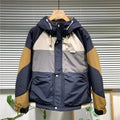 Men Patchwork Contrast Bomber Jacket