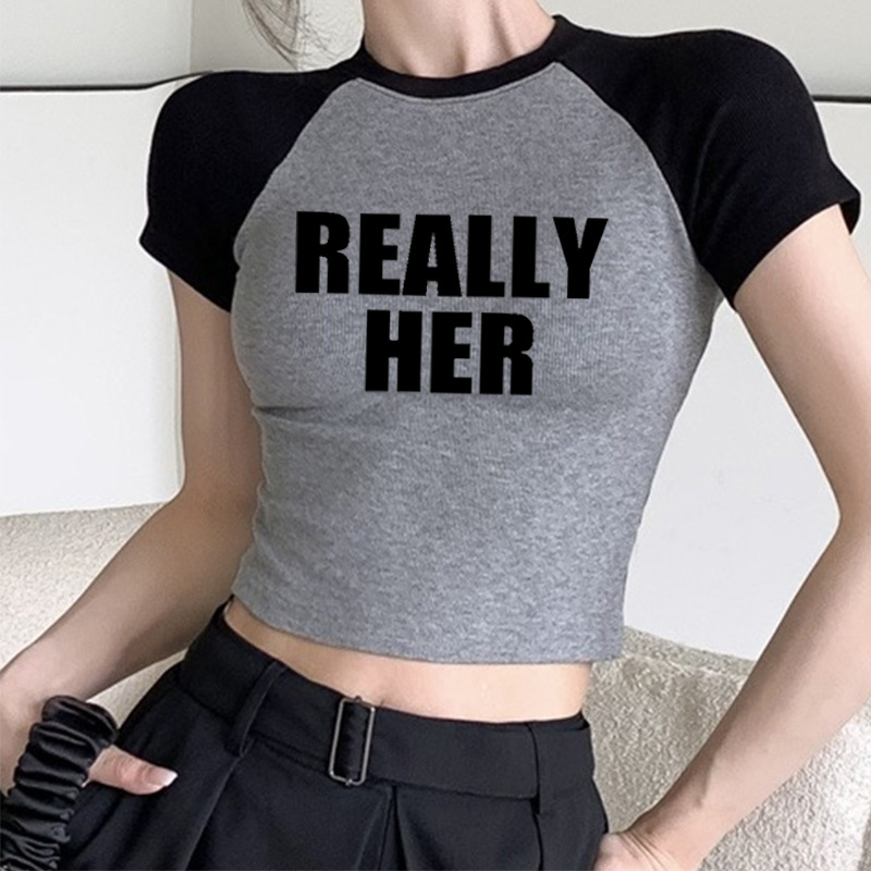 Women Really Her Cropped T-Shirt