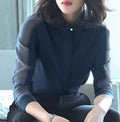 Korean Style Long Sleeve Chiffon Blouse