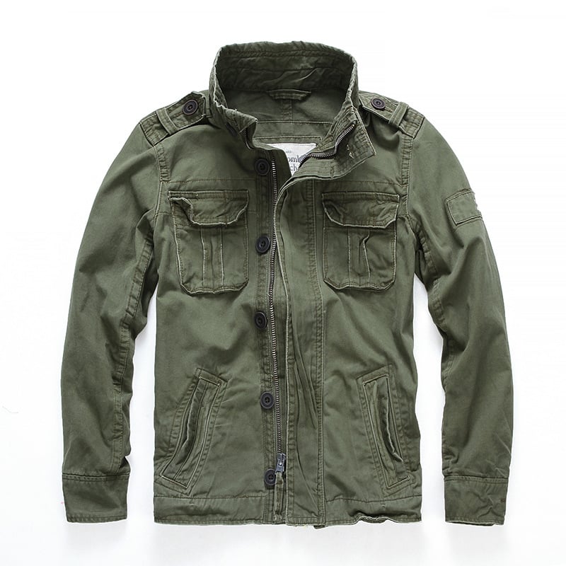 Men Camouflage Denim Jacket