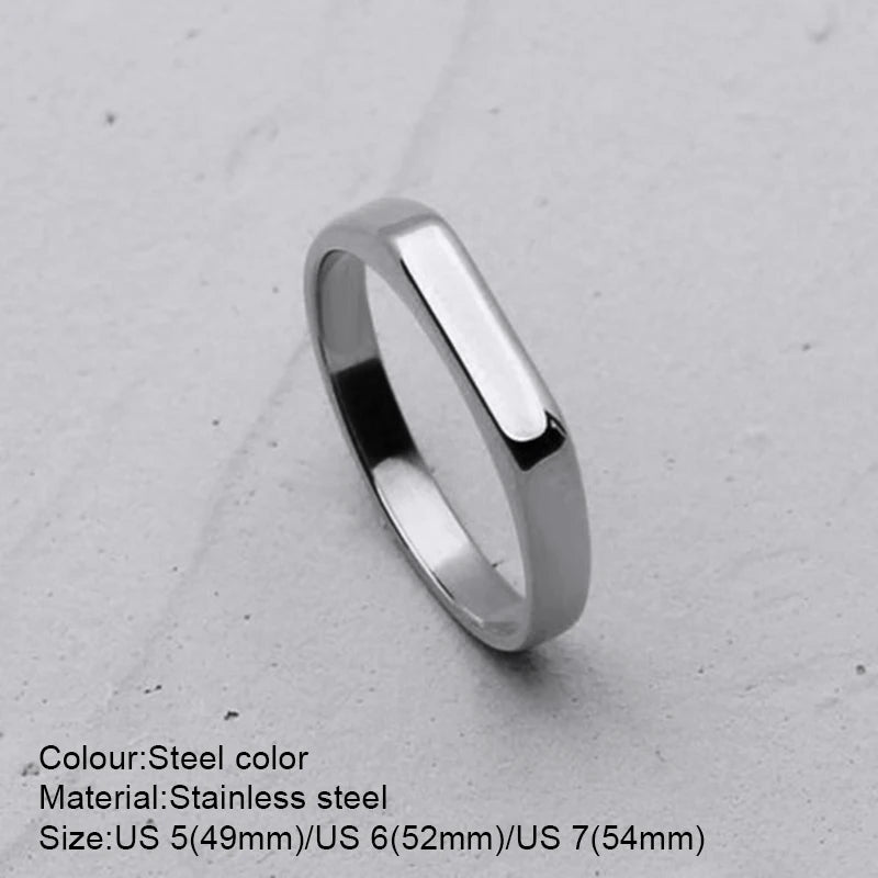St-Delan Fashion Ring 316L Stainless Steel Ring Anillo Ringen Mujer Women Rings Bague Couple Matching Jewlery Fashion Gifts