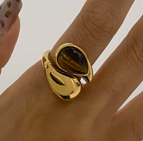 Women Drop Pearl Ring