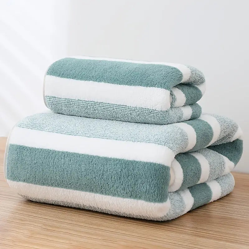 2-PieceStriped Towel Set