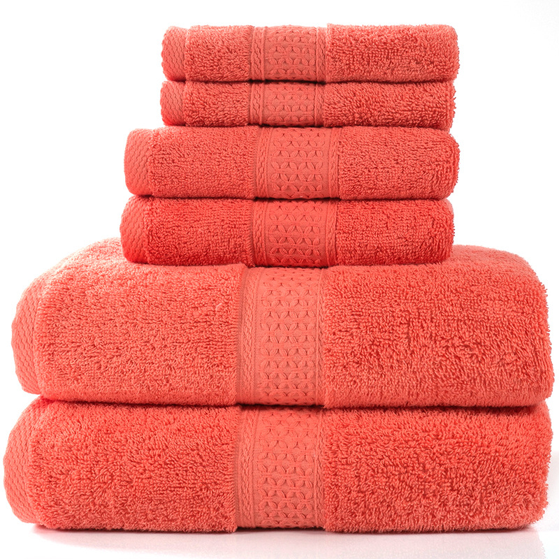 6-Piece Cotton Absorbent Towel Bath Set